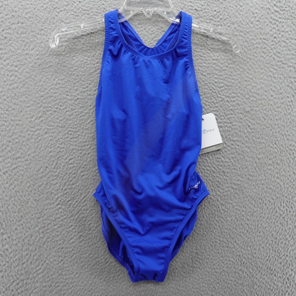 Dolfin Royal Blue Performance Racerback One Piece Swimsuit Womens Size 34 NEW